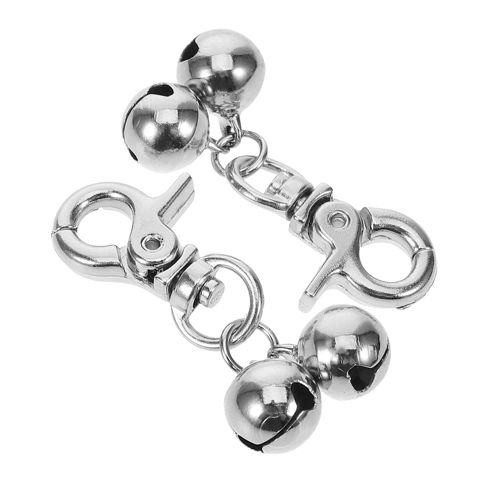 

2Pcs Pet Collar Bell Pendant Stainless Steel Dog Hanging Bells Wear-Resistant Sound Decoration Accessories