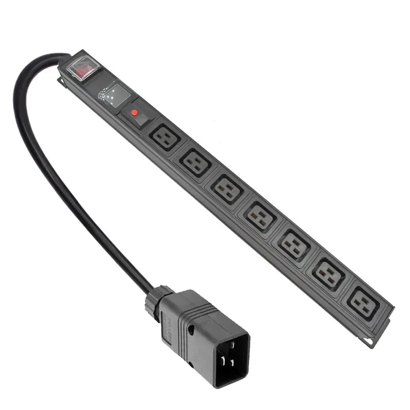 

PDU Power Strip C19 output 7AC socket With current display meter C13/C20/UK/US/AU/Israel/EU PLUG lightning protection