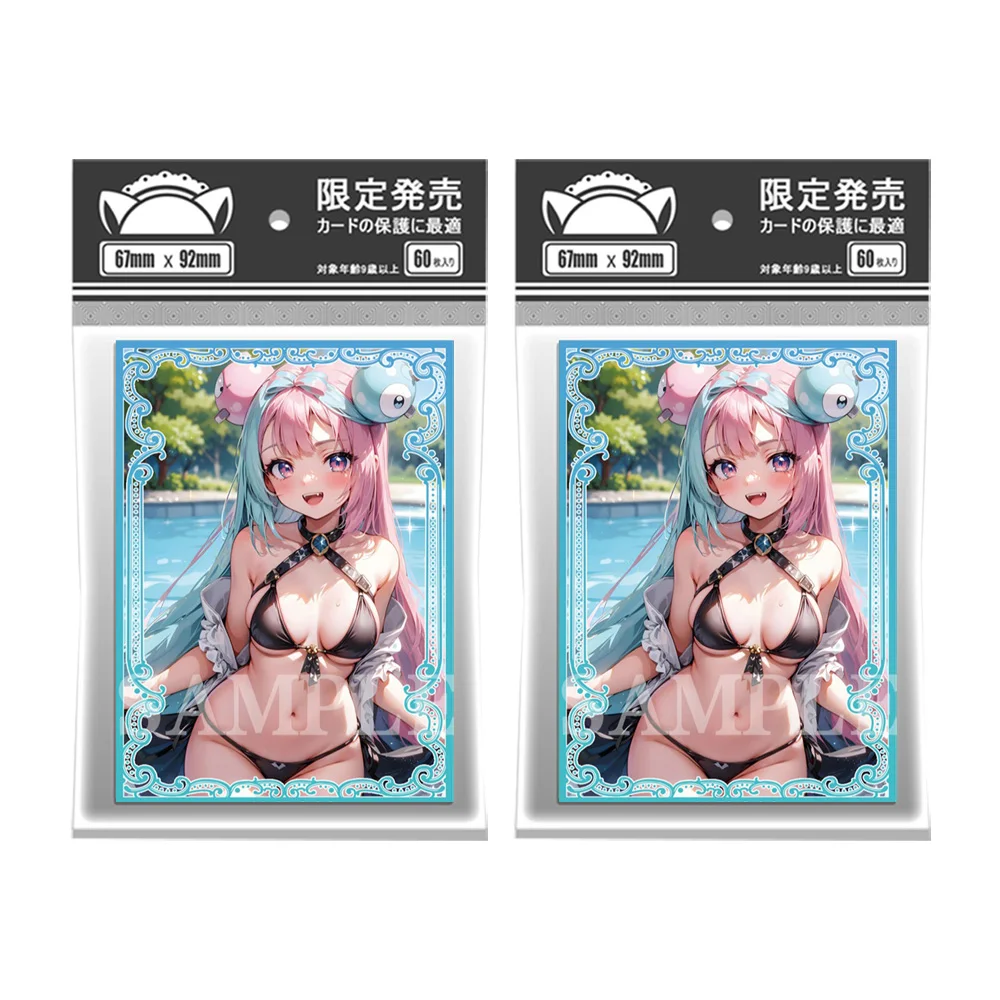 60 PCS 67×92mm Laser Art Anime Card Sleeves Top Loading Board Game Inner Card Sleeves Protector for TCG/PTCG/PKM(Iono)