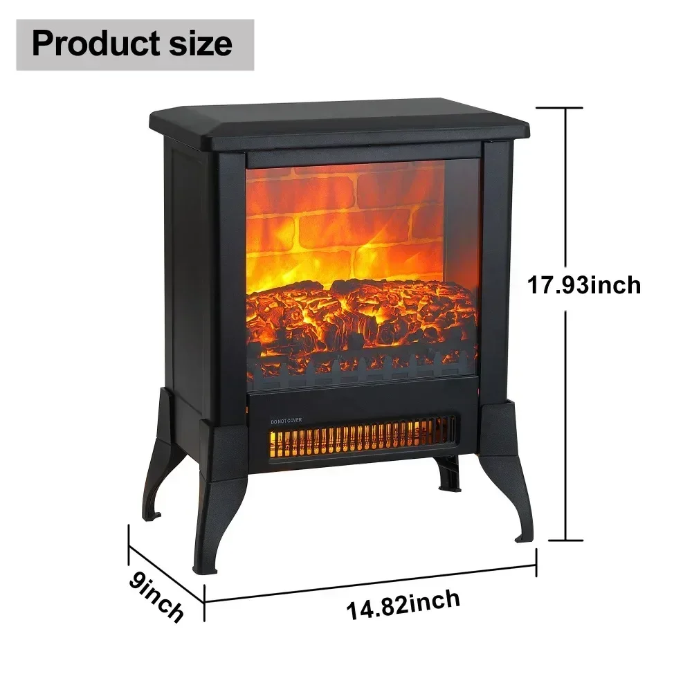 

Electric Fireplace Infrared Heater, warmer 14" Freestanding Stove with CSA Certified Easy to Assemble 1400W Fireplace Stoves