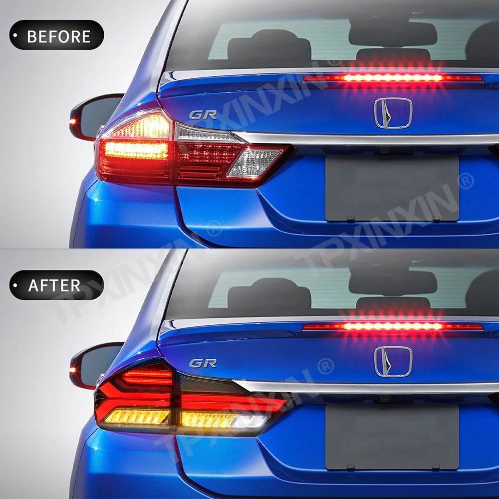 For Honda CITY vanguard 2014-2018 Tail Lamp LED Assembly Streamer Steering Modification Turn Signal Auto Accessories DRL