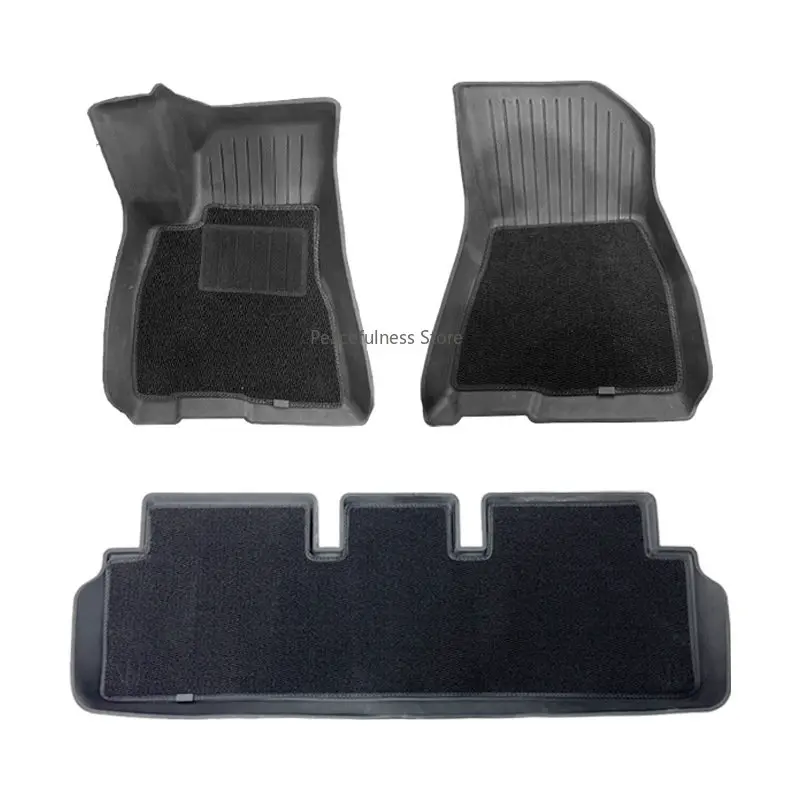 

Suitable for Tesla Model 3 Y Loop TPE suede double-sided TPE double floor mat