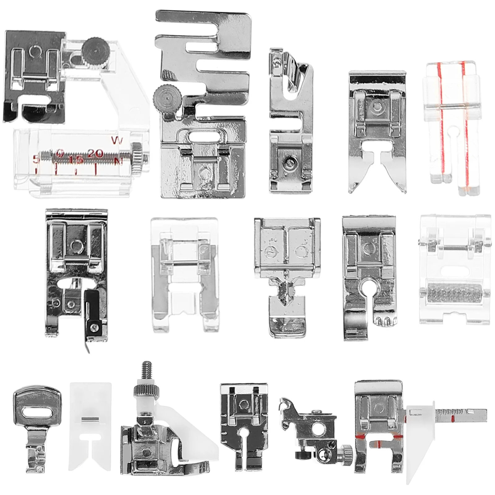 

16Pcs Sewing Machine Parts Sturdy Metal Presser Feet Durable Household Darning Foot Accessories Sewing Machine Accessories