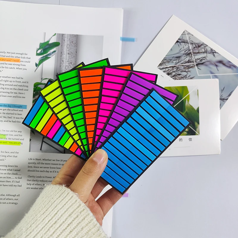 KindFuny 300 Sheets Transparent Sticky Notes Self- Adhesive BookMarkers Annotation Reading Book Clear Tab Kawaii Cute  Posted It