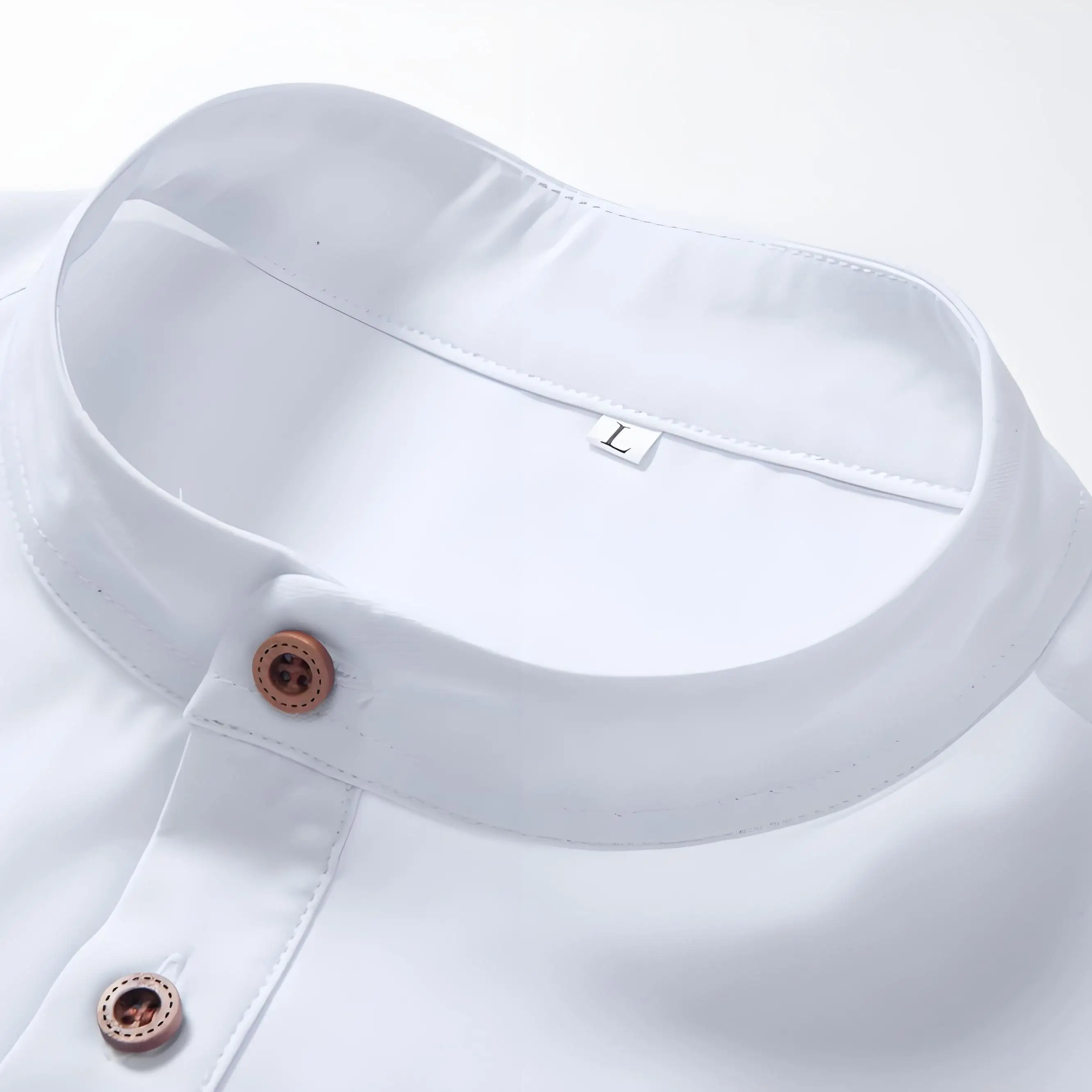 Męskie wiosenne, codzienne, retro koszule z długim rękawem zapinane na guziki, modne męskie bluzki w jednolitym kolorze ze stójką w stylu streetwear.