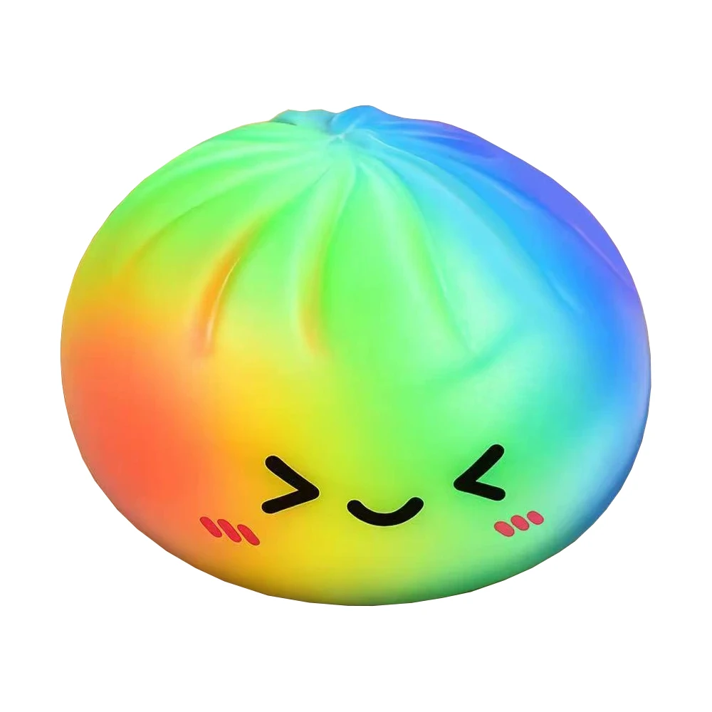 Simulatie Flash Gestoomde Broodjes Dumpling Drukbal Langzaam Terugverende Zachte Knijp Decompressie Thuis Bureaublad Ornament Decoratie