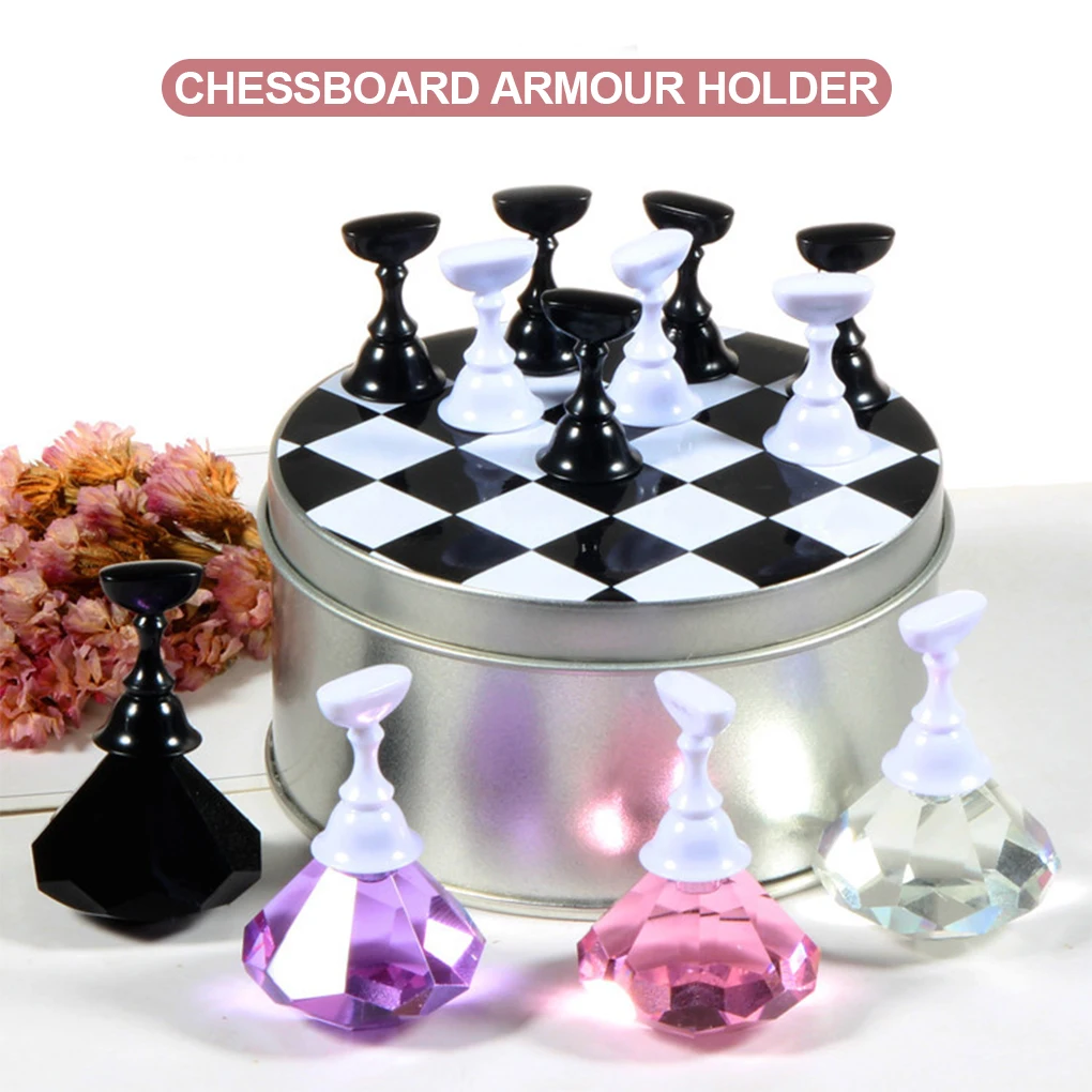 Manicure Chessboard Multifunction Practice Display Holder Showing Shelf