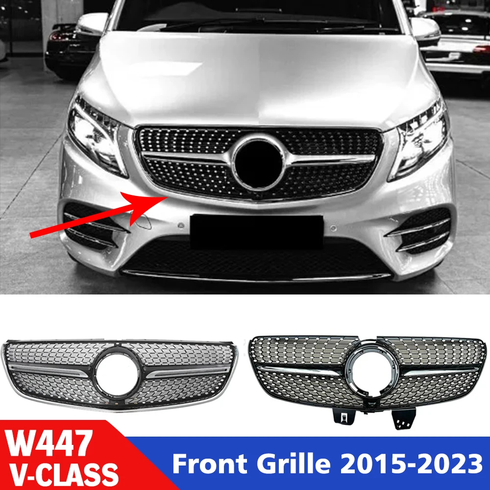 

Mercedes Benz V-Class W447 2015-2023 GT Diamond Style Передняя решетка радиатора Решетка бампера Аксессуары для кузова