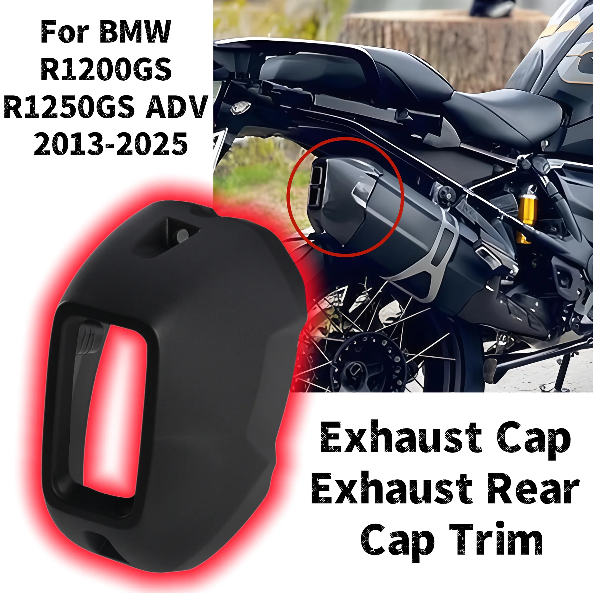 

Motorcycle Exhaust Muffler Decorative Cover For BMW R1200GS LC R1250GS ADV 2013-2025 Exhaust Tip Heat Shield and Protector