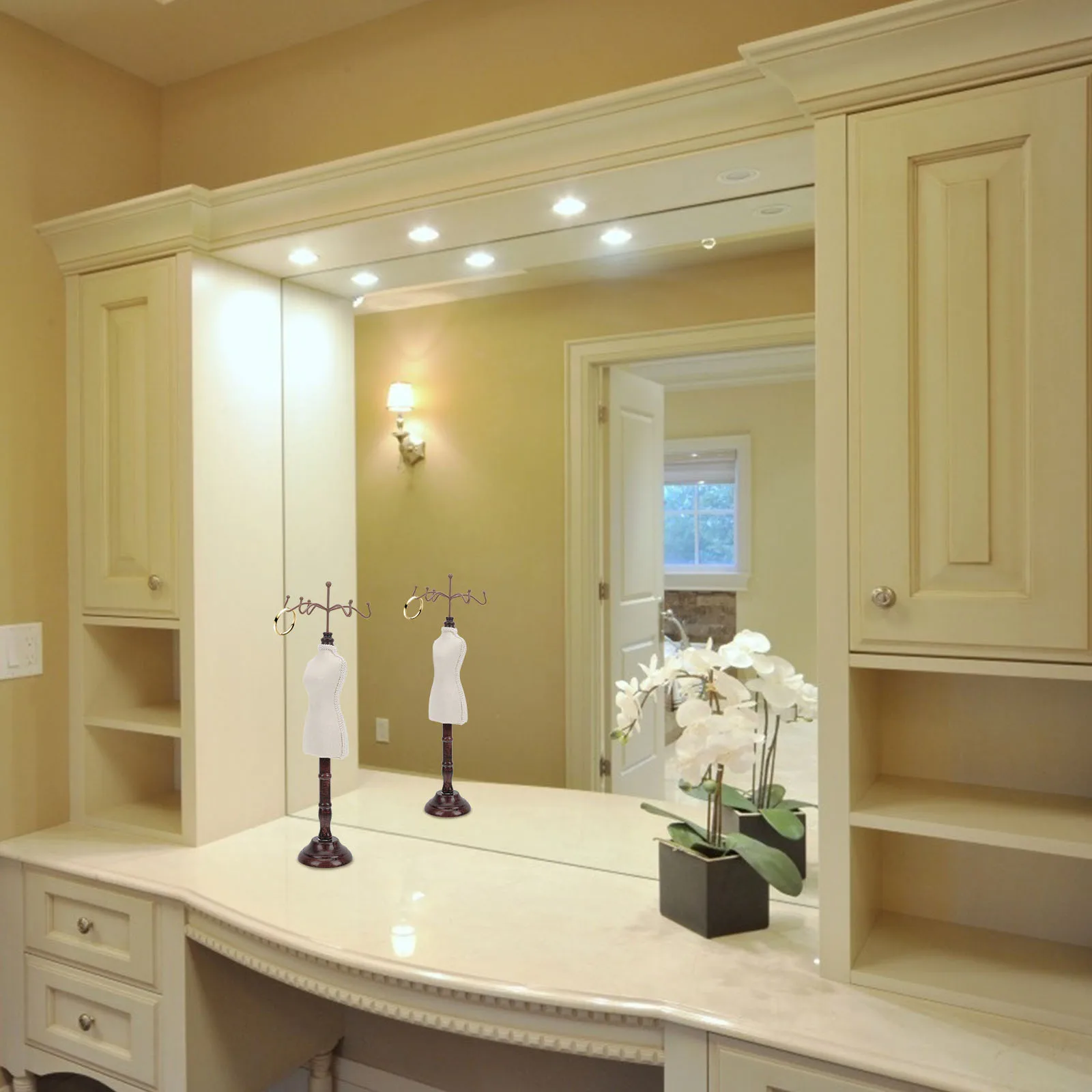 

Подставка для ювелирных изделий в стиле ретро, декоративная стойка для ожерелья в форме, настольное украшение для дома, органайзер для ювелирных изделий, стойка