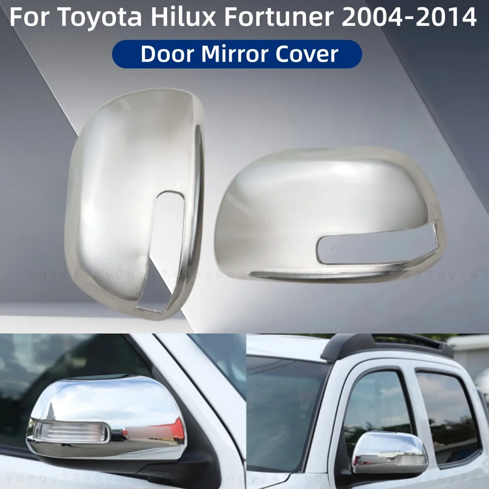 

Car upgrade Chrome Rearview Accessories Door Mirror Cover Trim Paste Style 2004 2008 2012 2013 2014 For Toyota Hilux Fortuner