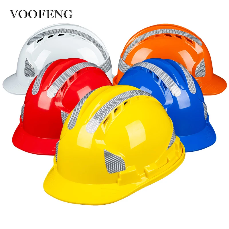 VOOFENG pegatina reflectante para casco de alta visibilidad, marca de seguridad impermeable para el trabajo nocturno, decoración autoadhesiva