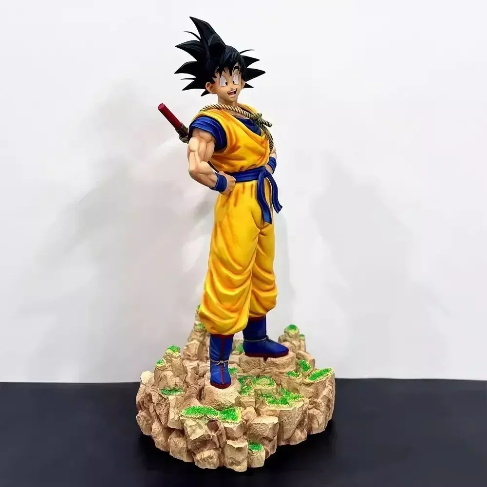 68cm Dream Goku Dragon Ball Z Somersault Cloud Super Saiyan Standing Collection Figures Statue Anime Model Ornaments Toy Gifts