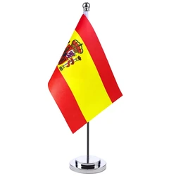 aerlxemrbrae   14x21cm Office Desk Small Spain Country Banner Meeting Room  Table Standing Pole The Spanish National