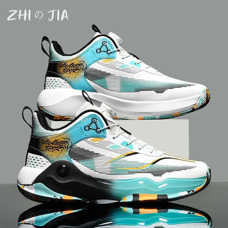 

Мужские баскетбольные кроссовки из микрофибры больших размеров, противоскользящая износостойкая повседневная модная обувь для подростков, уличные кроссовки