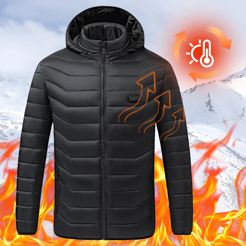 21 Areas Heated Jacket Men USB Electric Heating Jacket Ski Thermal Clothing for Outdoor Hunting Hiking Camping Skiing