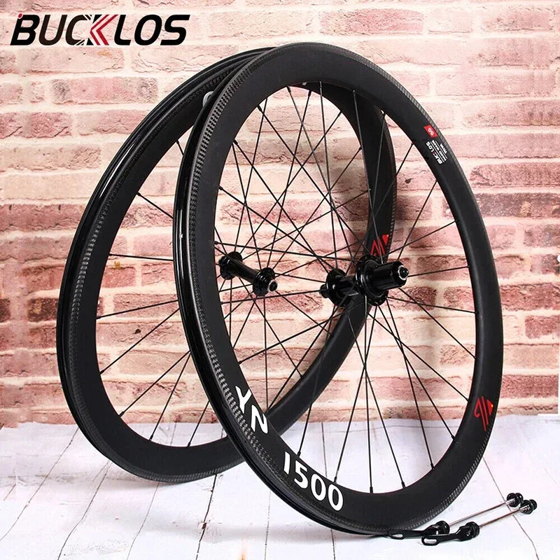 

BUCKLOS 700C Carbon Fiber Road Bike Wheelset V Brake Ultra Light 38MM 50MM Quick Release Road Racing Bicycle Carbon Wheel Rim