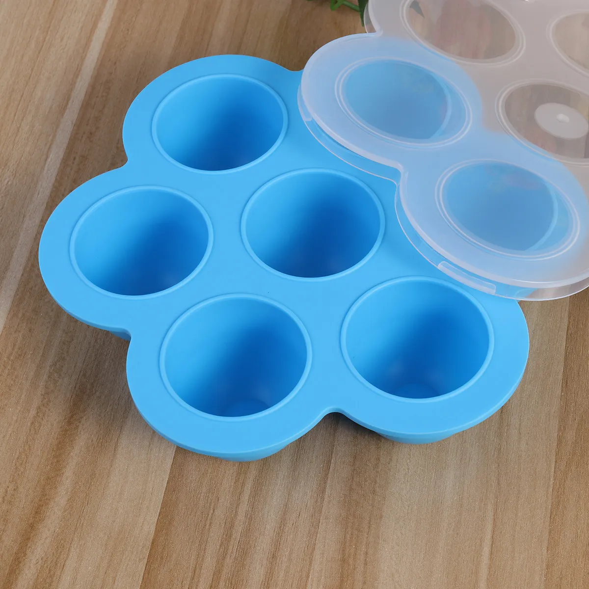 

2Pcs Silicone Baby Food Storage Tray 7 Compartments Freezer Tray Reusable Container with Hard Plastic Clip-on Lid for Food