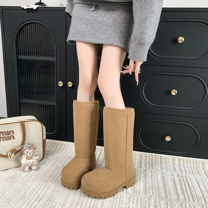 ビッグヘッド醜いほど可愛いロング丈超暖かい厚底スノーブーツ  - Snow Boot Fur Lined のレビューと価格