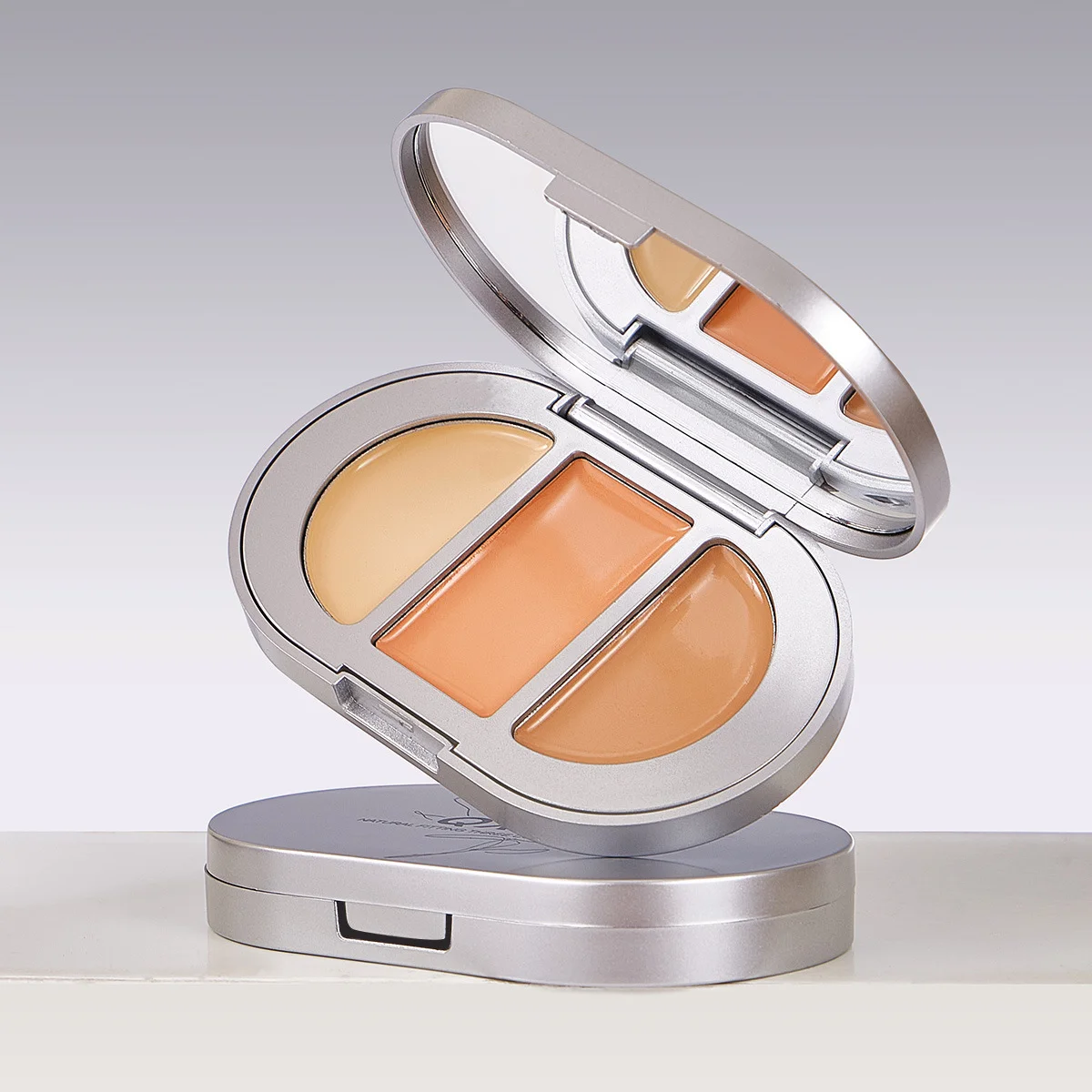 QXQY مصحح ألوان السلمون | خافي عيوب الدائرة الداكنة 3 في 1 ومنظف حوض المسيل للدموع | لوحة ثلاثية كريمي تحت العين | للياقة الجلد بدون خياطة ™