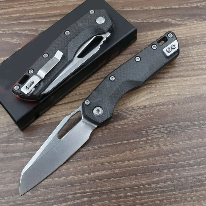 Paodin MSI Pocket Folding Knife M390MK Blade Carbon Fiber/G10 Handle Tactical Hunting Camping Multi EDC Survival Tool Knives