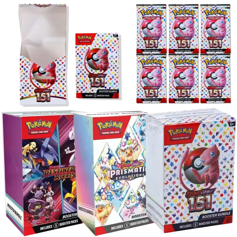 

HOT Pokémon Card v10 Booster bundle Destined Rivals Prismatic Evolutions Scarlet Violet 151 English ME01 Booster Cards Toy Gifts