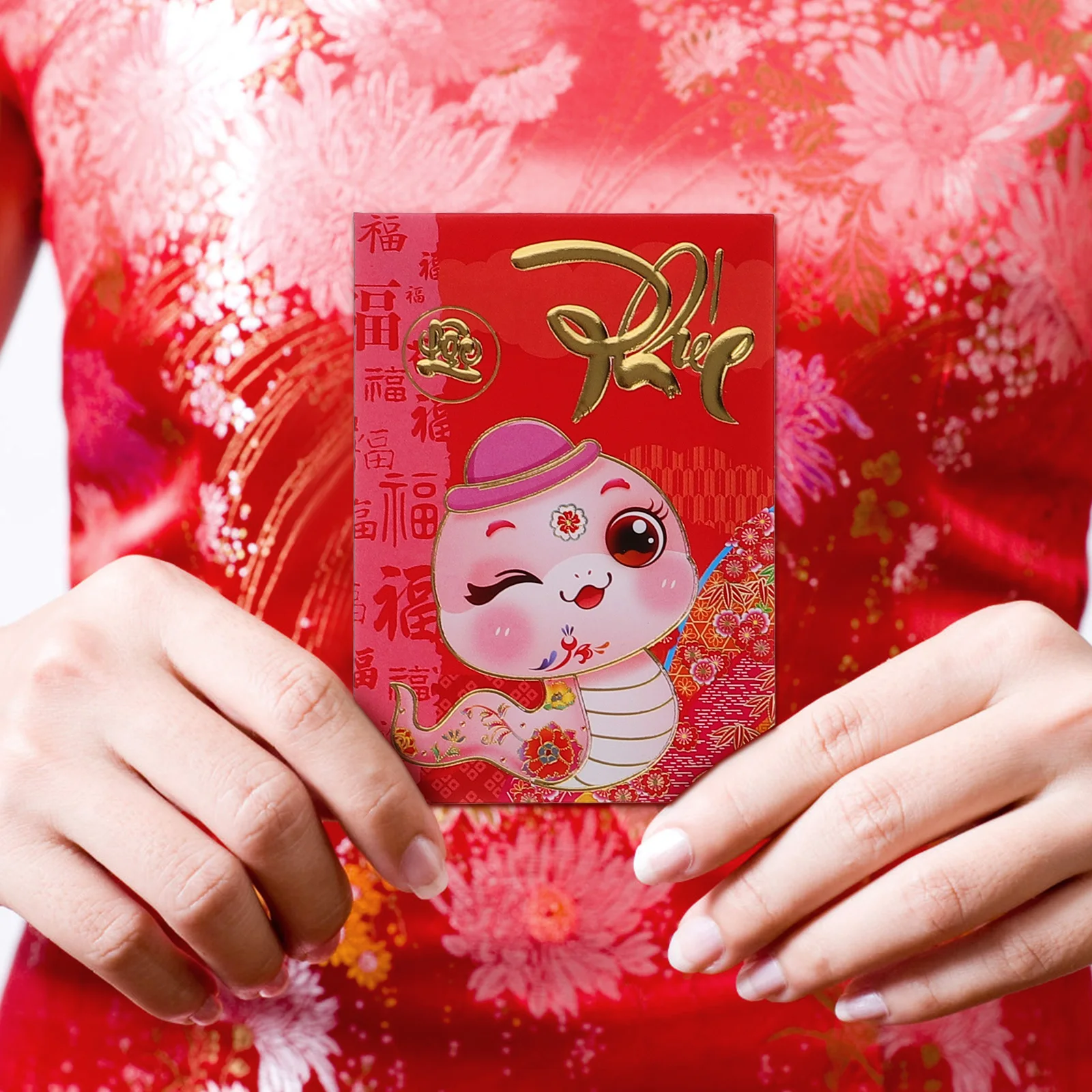 

36pcs 2025 Year Of The Snake Red Envelopes Vietnamese Lucky Money Bags Lunar New Year Decorations Wedding Spring Festival