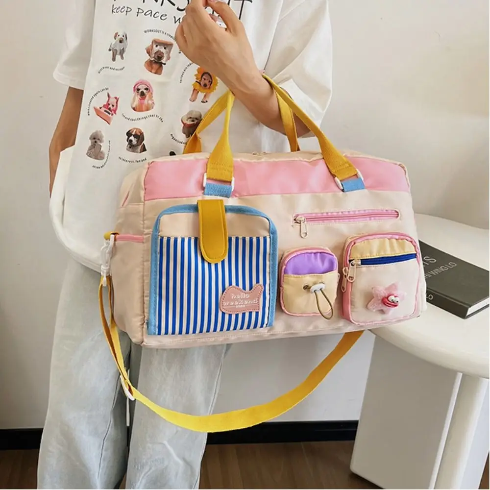 Storage Bag Oxford Travel Duffel Bag Sturdy Foldable Travel Luggage Bag Multi-functional Multi Layered Nylon Duffle Bag Fitness