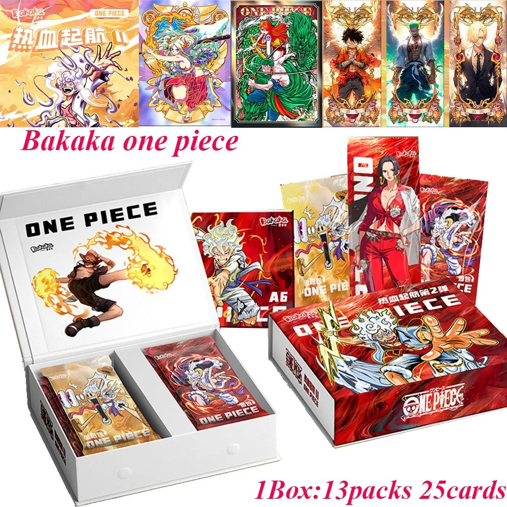 New One Piece Collection Cards Bakaka Great Voyage II Anime Nami Luffy Zoro Diamond Flash Laser Ticket Stub Card Kids Gift Toy