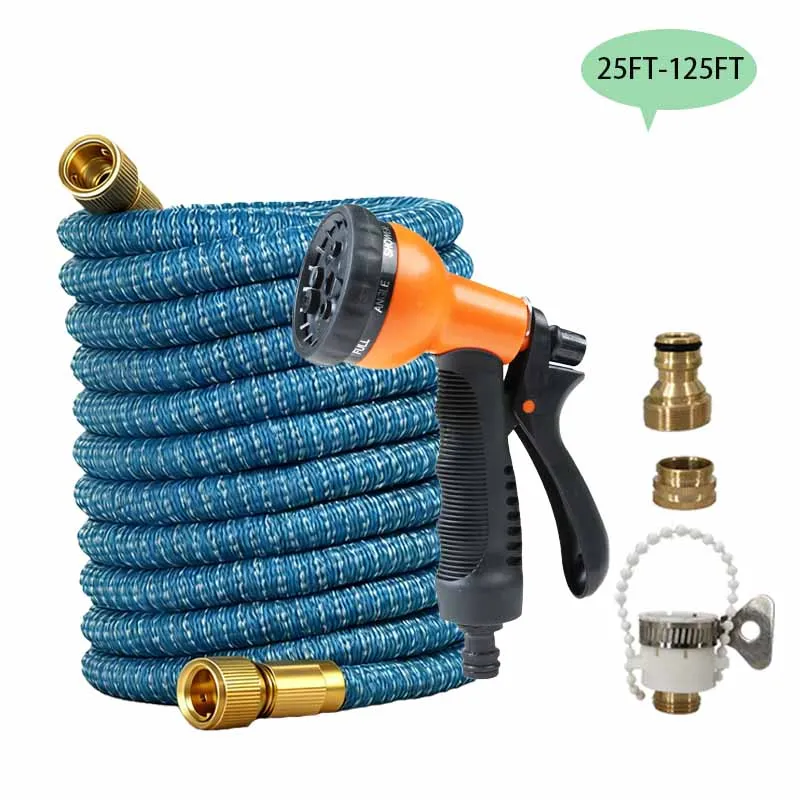 สายยางรดน้ำสวน 1 ชิ้น สายยางยืดหยุ่น ท่อรดน้ำสวน ลาเท็กซ์สองชั้น ทนแรงดันสูง สายยางล้างรถ อุปกรณ์ทำสวน ระบบน้ำหยด