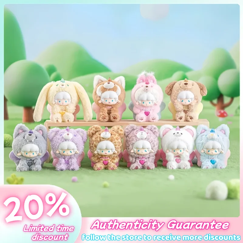 

Authentic Rolling Sheep Animal Union Cute Series Blind Box Cute Plush Pendant Big Tail Pendant Keychain Collections Surprise Bag