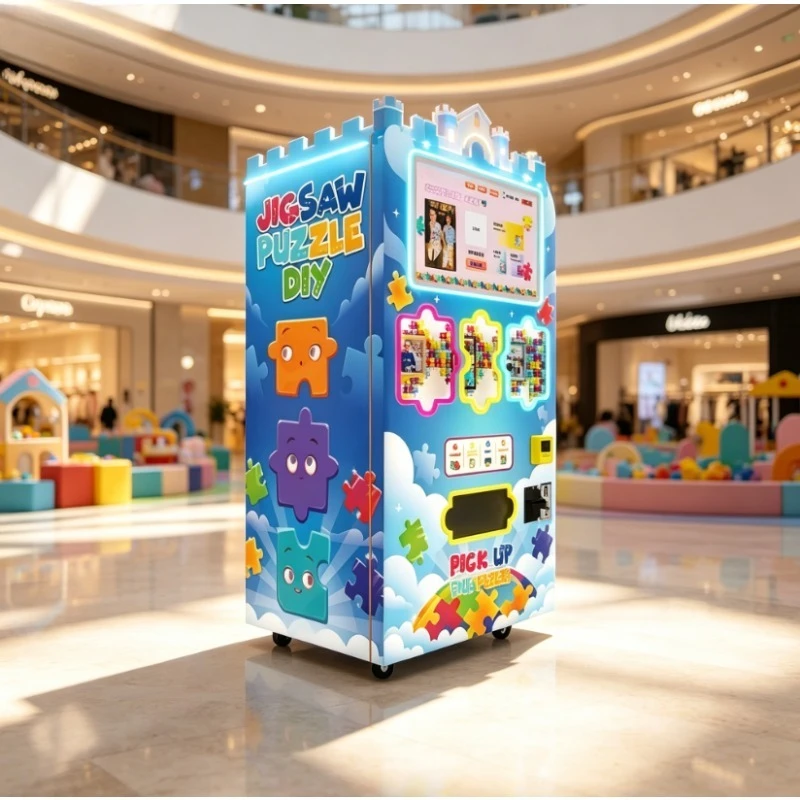 Commercial DIY Fully Automatic Touch Screen Self‑Service Jigsaw Puzzle Printing Vending Kiosk Custom Equipment Amusement Park