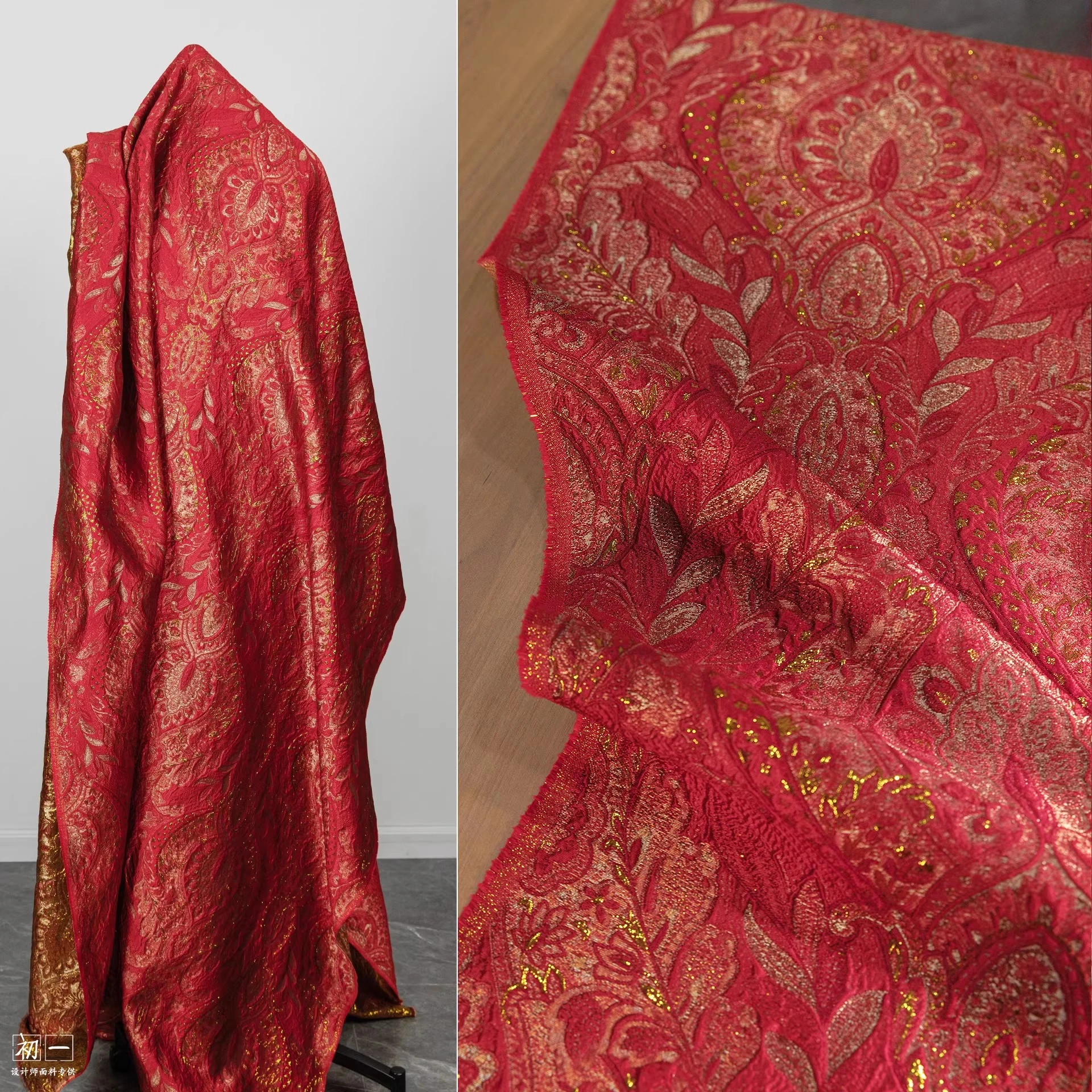 Tela Jacquard de Cachemira Vintage con patrón tridimensional, arte, bolso artesanal, abrigo, tela de diseño de ropa