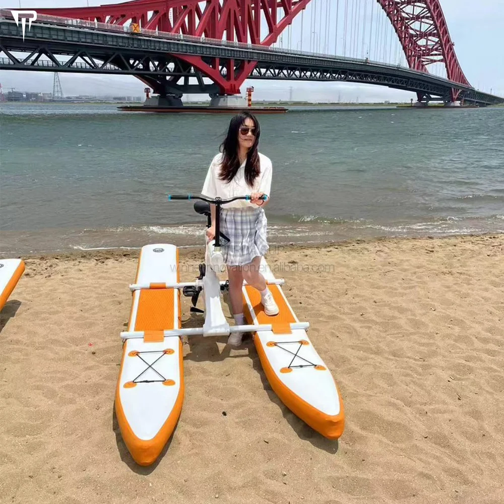 

JTRDA New Trendy Wholesale Portable Inflatable Aqua Single Person Floating Sea Cycle Water Bike for Sale