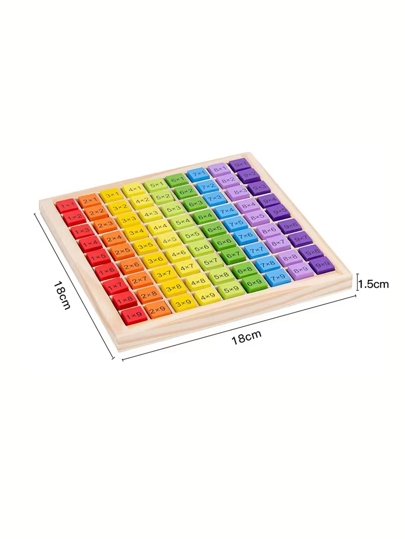 어린이 아기용 몬테소리 교육 나무 수학 장난감, 99 곱하기 테이블 수학 산수 교육 보조, 크리스마스