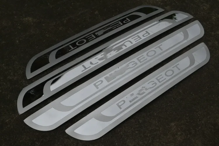 For Peugeot 308 408 508 3008 2012-2022 stainless steel car threshold guard welcome pedal anti-scratch protection car accessories