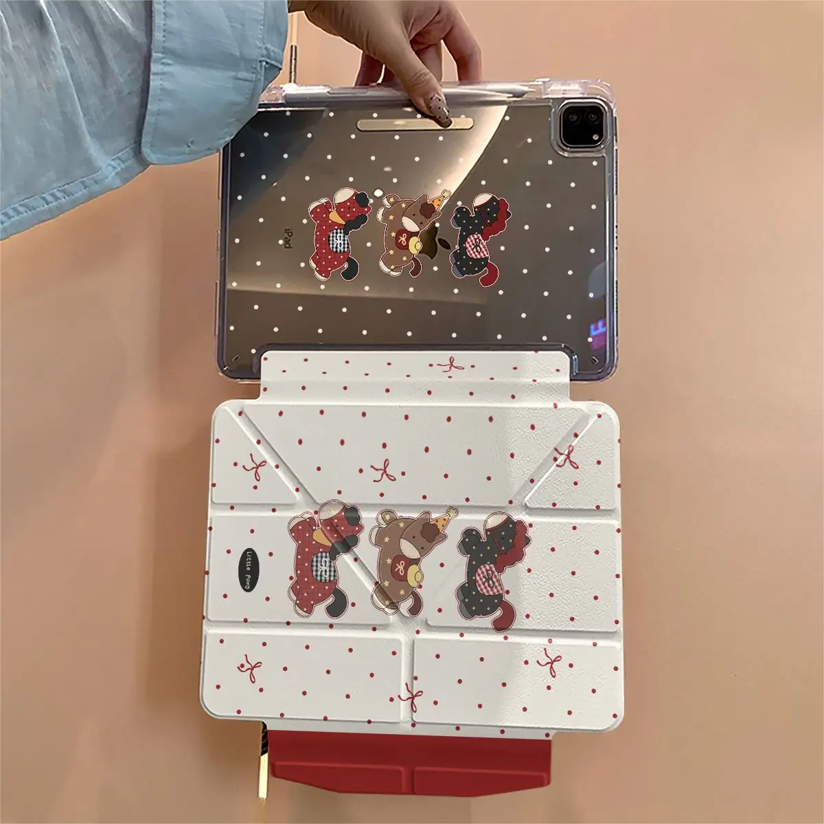 

Прозрачный чехол Y Folded Clear Bow Pony для iPad 11 дюймов, 10/9/8 поколения, A16, планшет Pro 11 дюймов, MINI7, защитный чехол для Air6/5