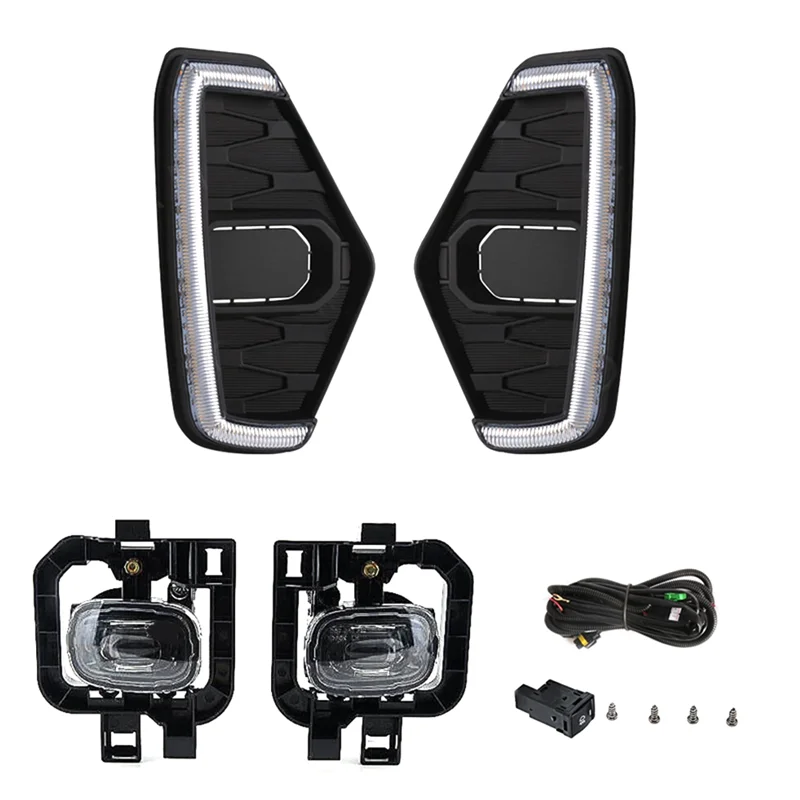 

AB61-дневные ходовые огни 12 В для Nissan Navara NP300 Frontier 2020-2022, белый и желтый указатель поворота