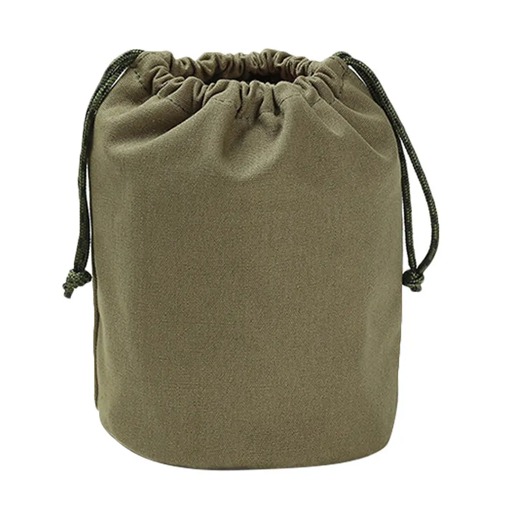

1 Large Capacity Canvas Storage Bag for Camping Outdoor Hanging Cutlery Organizer Army Green Multi Functional Tableware