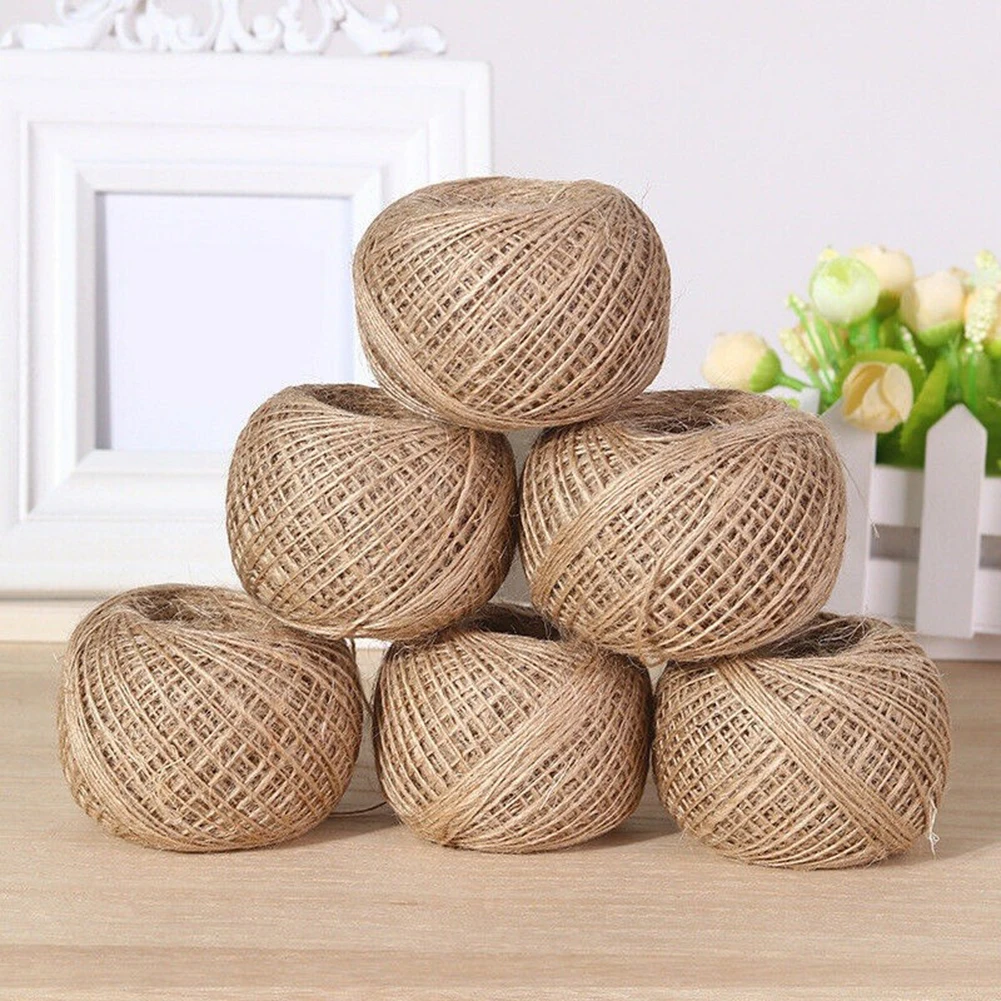 100m Long Jute Rope Natural Linen Twine Rustic String Cord Rope DIY String