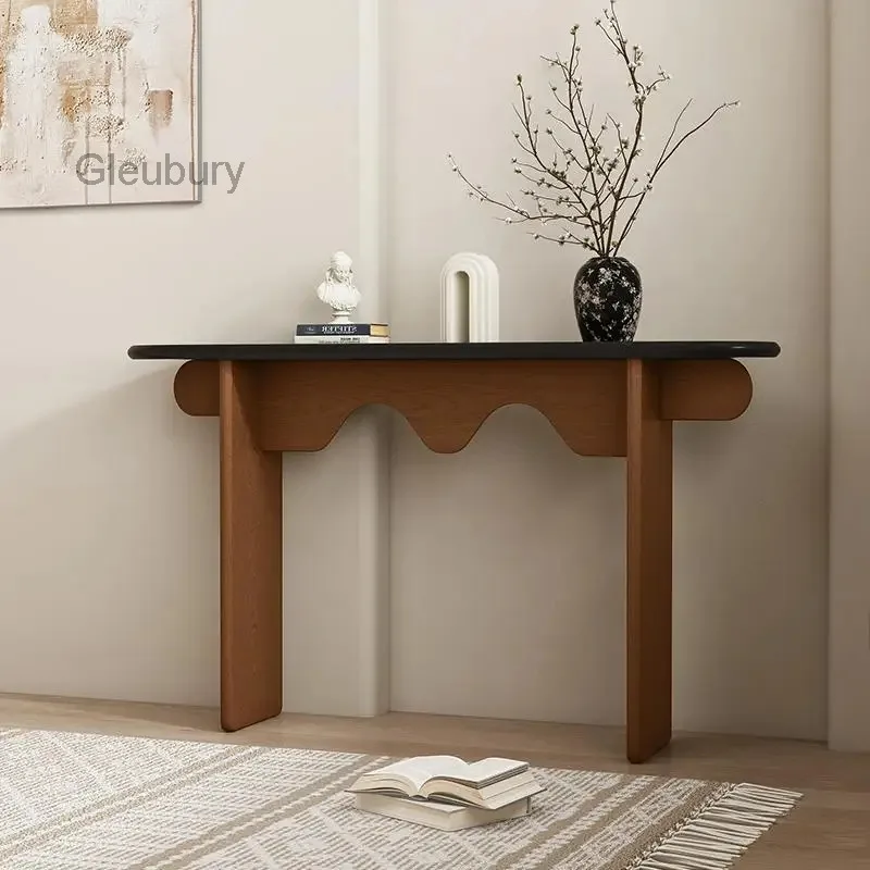 Mesas de Consola Vintage Francesas, Mesas de Consola Estrechas y Delgadas de Estética Única, Diseño Bonito, Consola para Recibidor, Muebles para Sala de Estar
