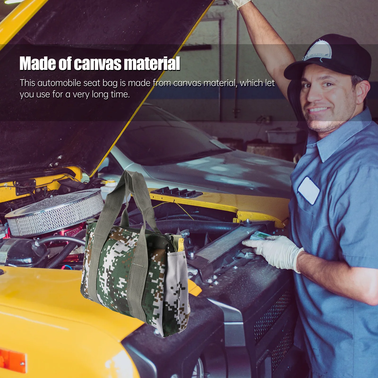 

1Pcs Waterproof Camouflage Tool Bag Multifunctional Design Large Capacity for Outdoor Activities Durable Storage