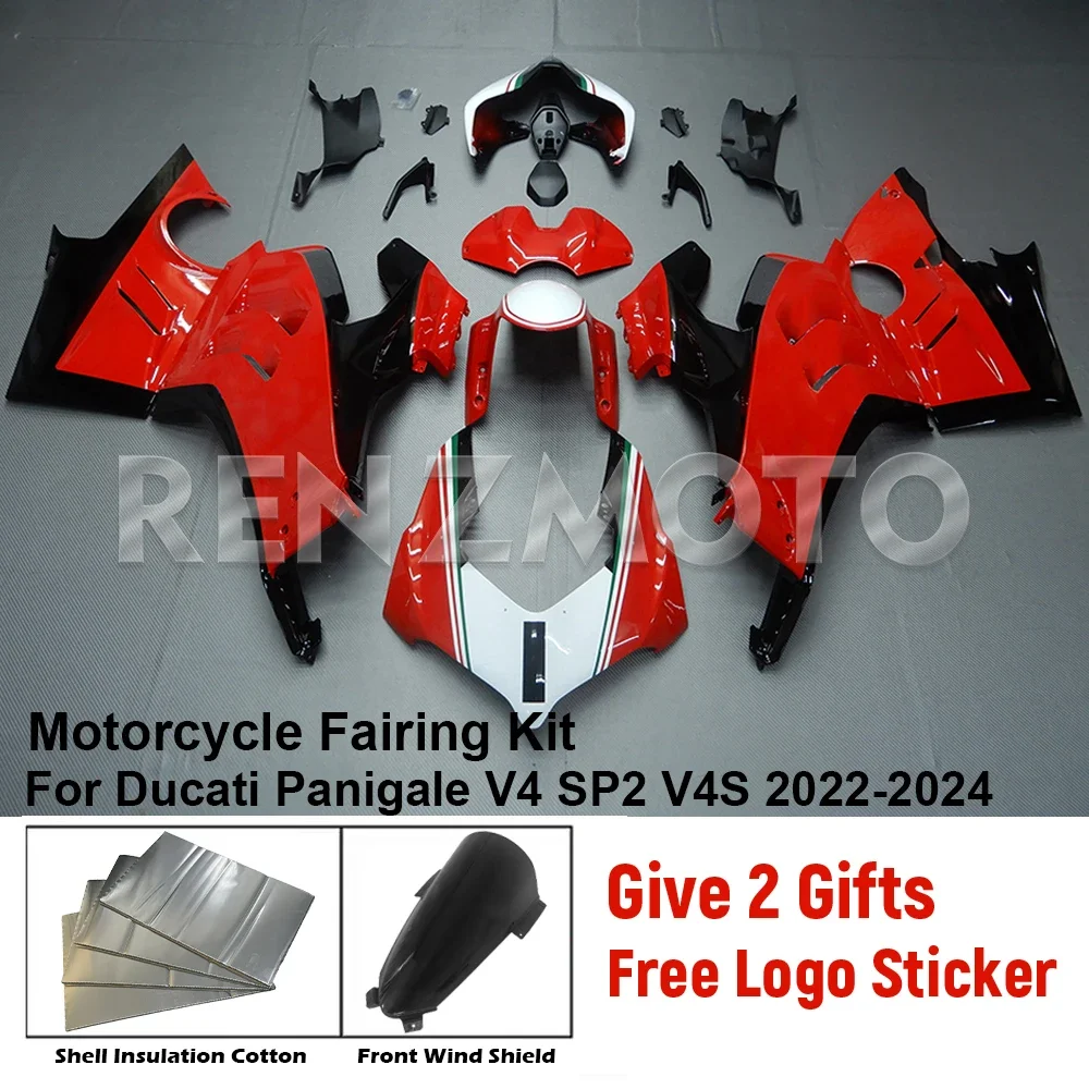 New ABS 22-24 Motorcycle Bike Fairings Set Body Kit For Ducati Panigale V4 V4s S 2022 2023 2024 Bodywork Set Shell Injection 106