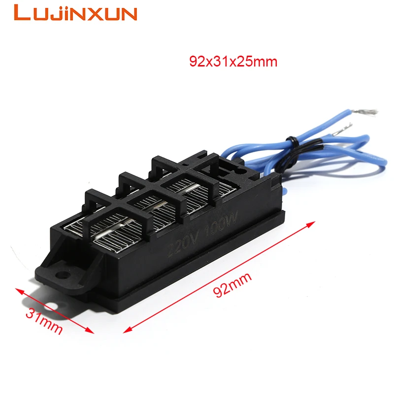 LUJINXUN 92x31mm Conductive Ceramic PTC Electric Heater Constant TemperaturHeating Plate Corrugated Strip 12V 24V 220V 50-150W