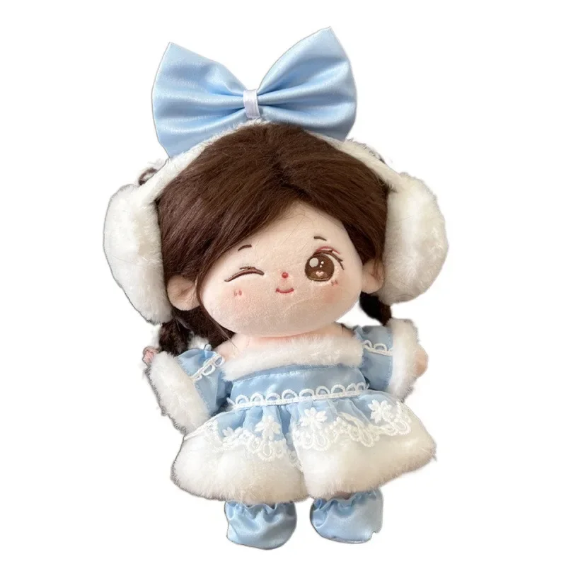 (Alleen kleding) Geschikt voor pop van 20 cm DIY-speelgoedset cadeau idool kostuumaccessoires mini schattig college-stijl rollenspel pluche kostuum