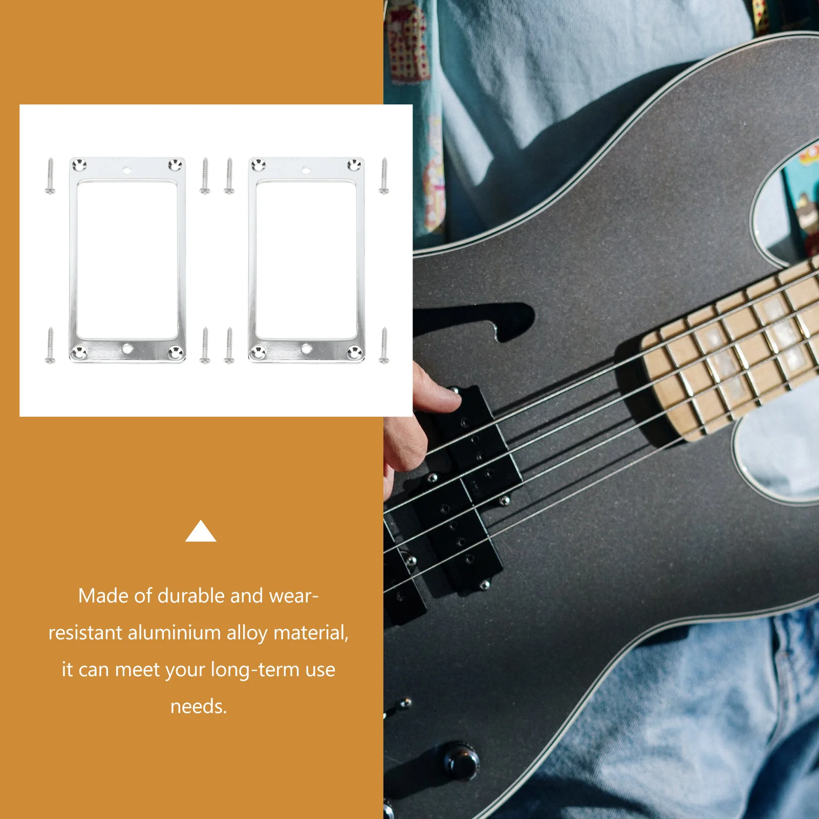 

1Set Pickup Aluminium Alloy Pickup Bottom Rings Protective Durable Wear-Resistant Guitar Supplies Alloy Rings