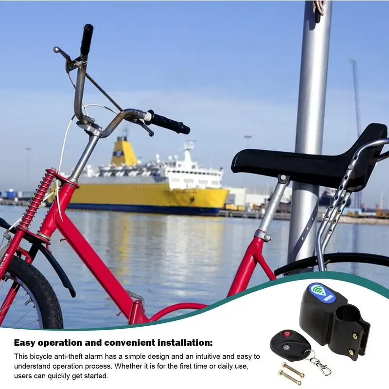 Alarme Scooter alto com controle remoto, Alerta Veículo Multiuso, Sistema de Alarme de Segurança do Veículo para Bicicletas, EBike, Motocicleta