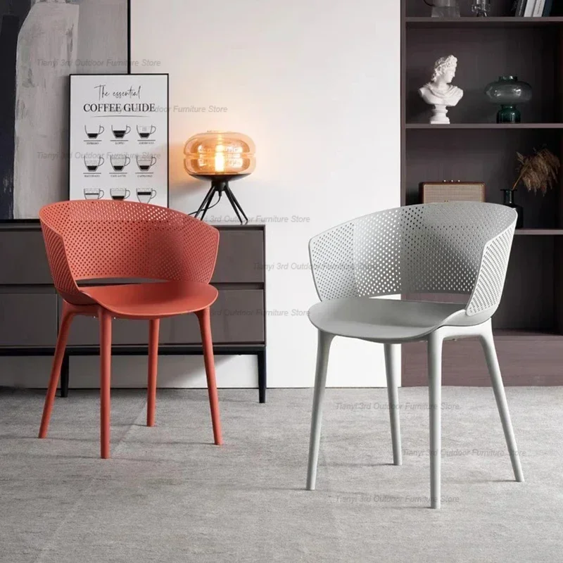 Sillas de Comedor nórdicas de plástico, Sillas de Comedor de diseño minimalista moderno para cocina, muebles para el hogar y dormitorio, Sillas Comedor LLDC