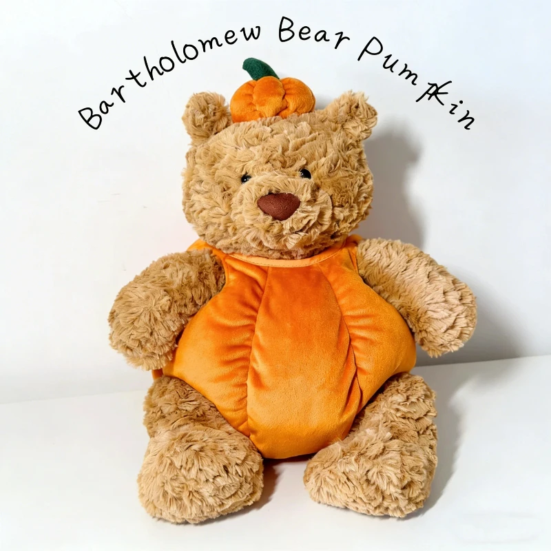 35 cm JC Bartholomew Bär Kürbis Stofftier Puppe Niedliches Plüschtier Weiches Umarmungskissen Schlafbegleiter Kuscheliges Spielzeug Raumdekoration Geschenke