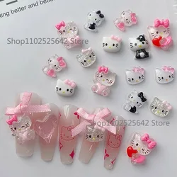 Y2K HelloKittys accessori per unghie Cinnamorolls accessori per unghie decorazione Patch resina fai da te trapano tridimensionale per gioielli per unghie